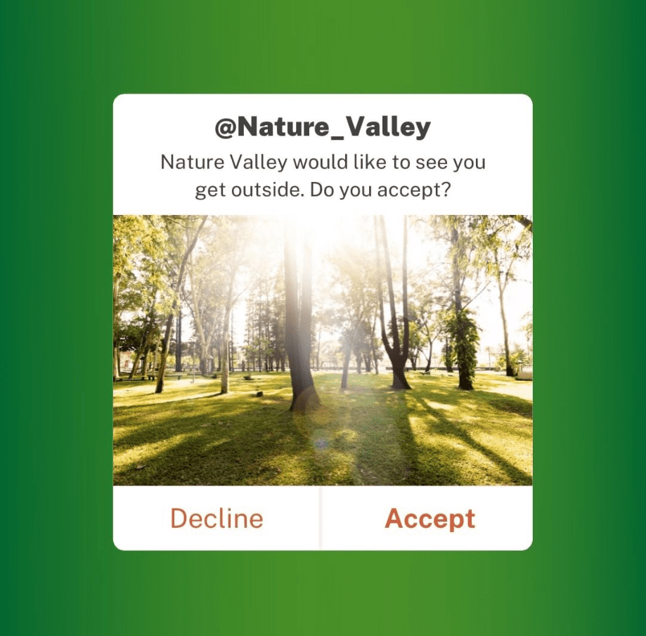 Nature Valley Instagram Post