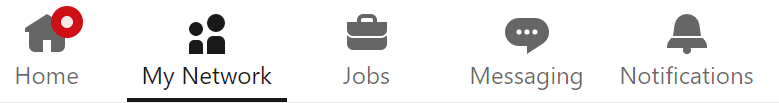 My Network option for LinkedIn